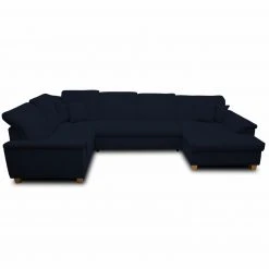 Wohnlandschaft - marine - Kopfteilverstellung - Recamiere rechts