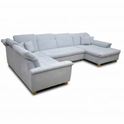 Wohnlandschaft - pastellblau - Kopfteilverstellung - Recamiere rechts -Wohnzimmer Verkäufe 1238015002 03 1600Wx1600H