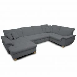 Wohnlandschaft - dunkelgrau - Kopfteilverstellung - Recamiere links -Wohnzimmer Verkäufe 1238015101 03 1600Wx1600H