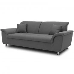 2,5 Sitzer-Sofa - grau - Flachgewebe