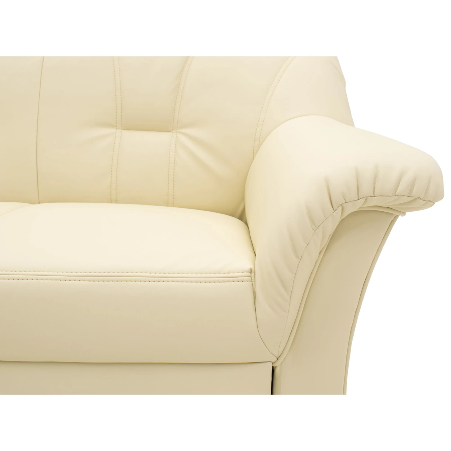 Ecksofa - beige - Kunstleder - Ottomane links 2 Ecksofa - beige - Kunstleder - Ottomane links – Bild 2