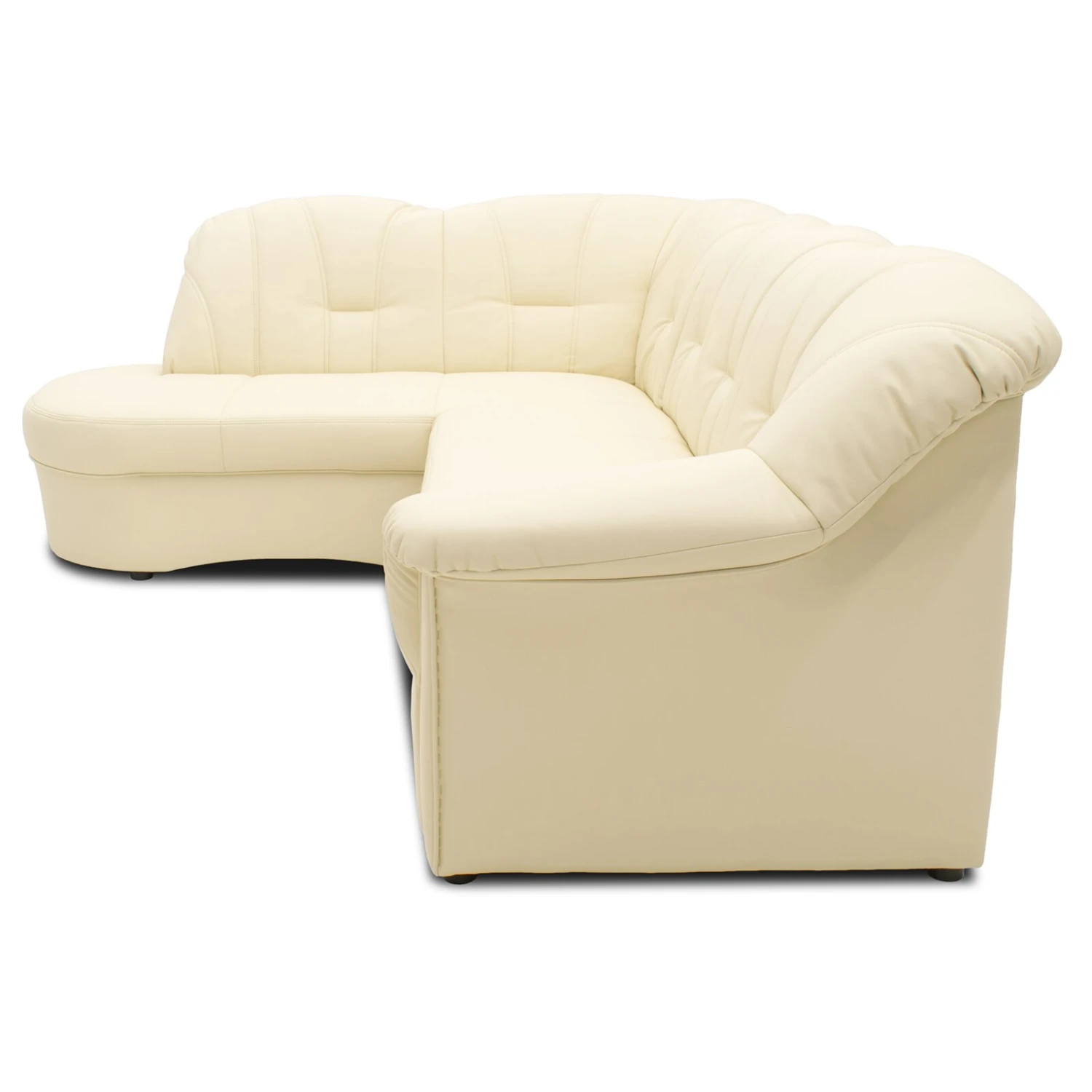 Ecksofa - beige - Kunstleder - Ottomane links 4 Ecksofa - beige - Kunstleder - Ottomane links – Bild 4