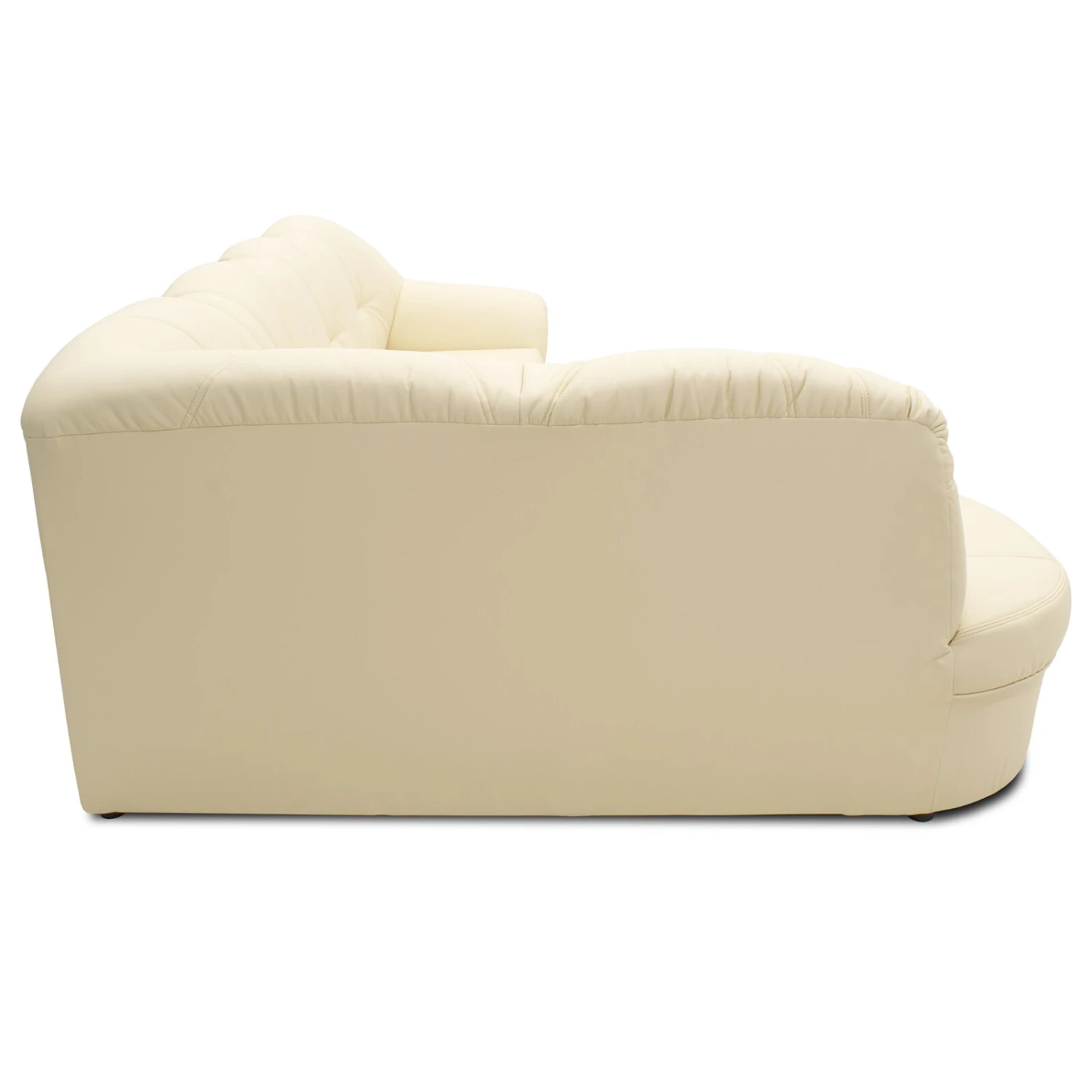 Ecksofa - beige - Kunstleder - Ottomane links 5 Ecksofa - beige - Kunstleder - Ottomane links – Bild 5