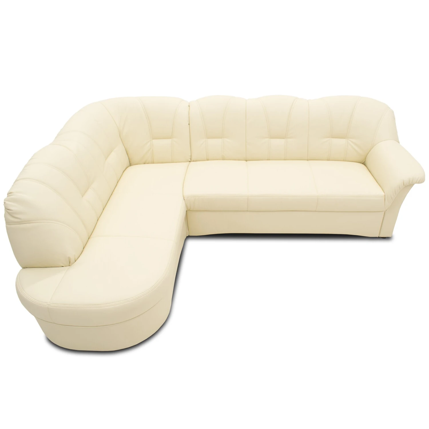 Ecksofa - beige - Kunstleder - Ottomane links 8 Ecksofa - beige - Kunstleder - Ottomane links – Bild 8