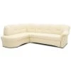 Ecksofa - beige - Kunstleder - Ottomane links