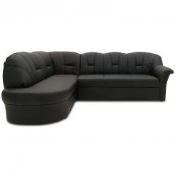 Ecksofa - schwarz - Kunstleder - Ottomane links -Wohnzimmer Verkäufe 1238017201 03 1600Wx1600H