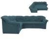 Ecksofa - petrol - Microfaser - Liegefunktion - rechts