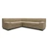 Ecksofa - beige-braun - Basismodell - Ottomane links