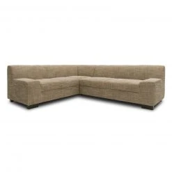 Ecksofa - beige-braun - Basismodell - Ottomane links