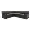 Ecksofa - schwarz - Basismodell - Ottomane links