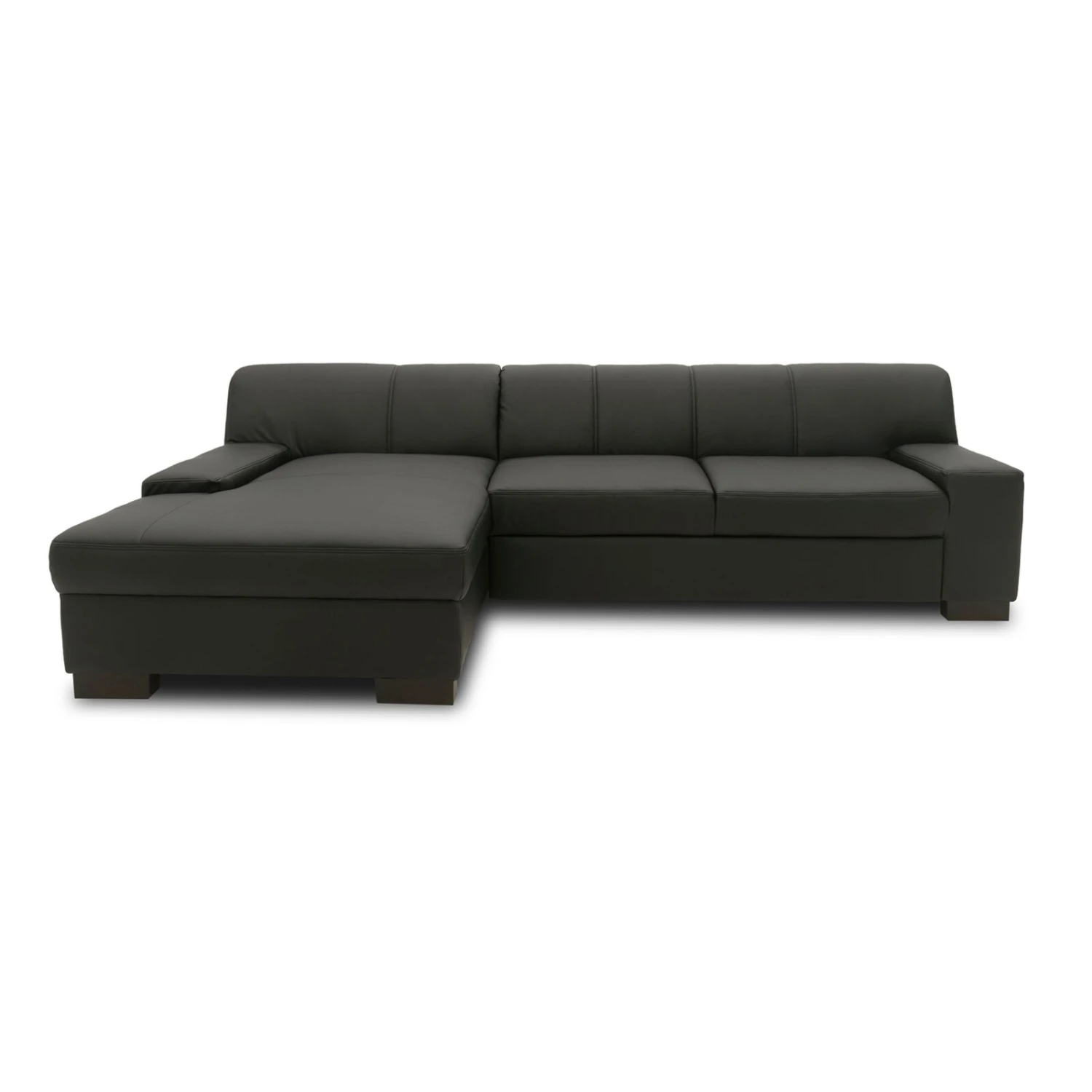 Ecksofa - schwarz - Basismodell - Recamiere links 2 Ecksofa - schwarz - Basismodell - Recamiere links – Bild 2