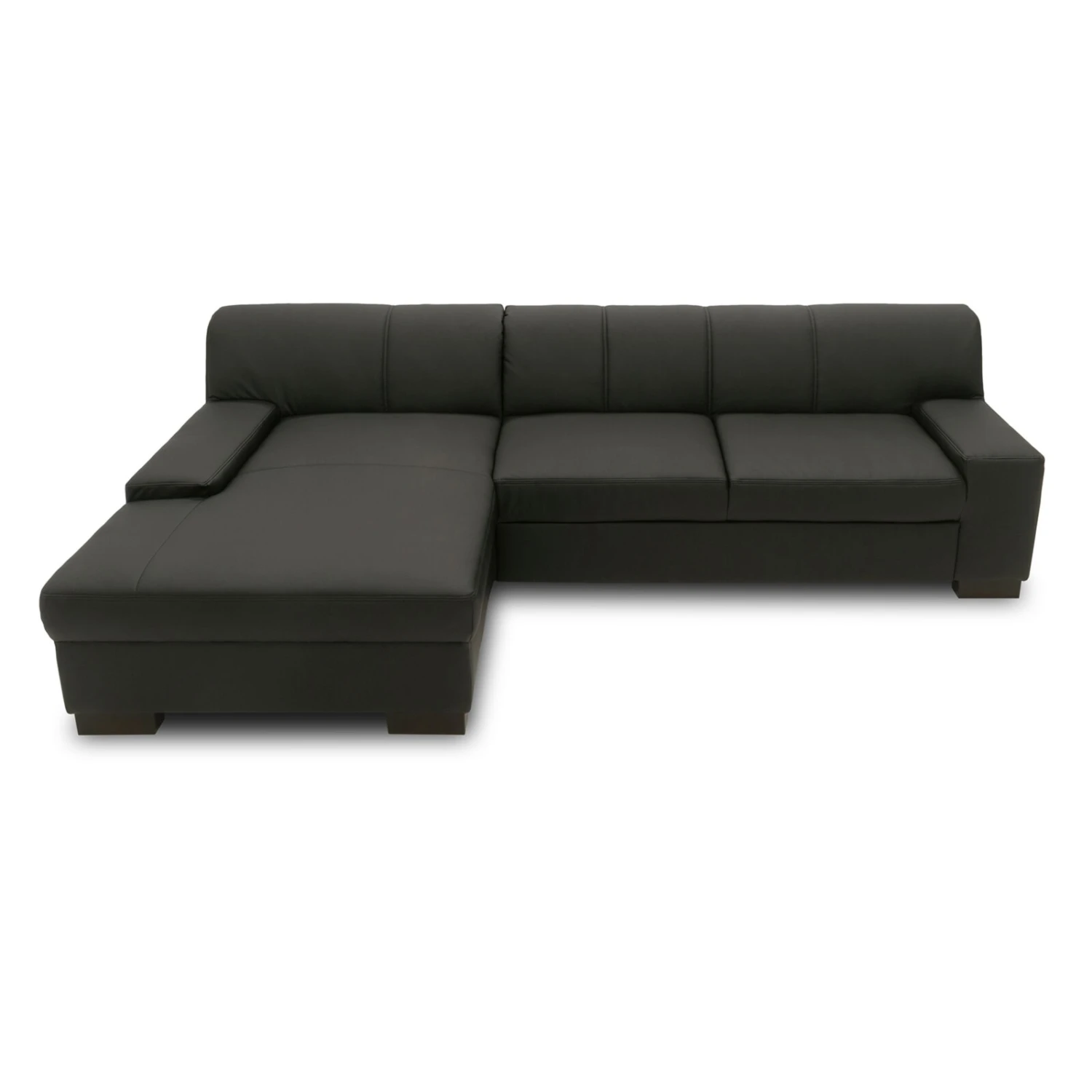 Ecksofa - schwarz - Basismodell - Recamiere links 3 Ecksofa - schwarz - Basismodell - Recamiere links – Bild 3