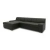 Ecksofa - schwarz - Basismodell - Recamiere links