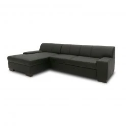 Ecksofa - schwarz - Basismodell - Recamiere links
