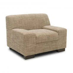 Sessel - beige-braun - Mischgewebe