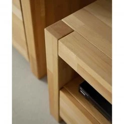 Lowboard - Kernbuche massiv - 125 cm breit -Wohnzimmer Verkäufe 1248001800 07 1600Wx1600H