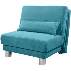 Schlafsofa - türkis - mit Liegefunktion - 80 cm