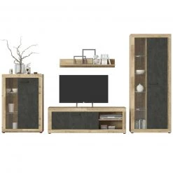 Vitrine - Old Style hell - Matera dunkel - 114 cm hoch -Wohnzimmer Verkäufe 1254014000 03 1600Wx1600H