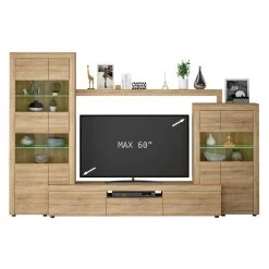 Wohnwand - Sonoma Eiche - 308 cm breit