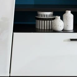 Medienwand - weiß Hochglanz - schwarz - 275 cm -Wohnzimmer Verkäufe 1256000400 06 1600Wx1600H