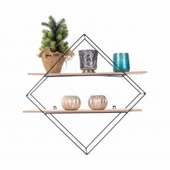 Wandregal - schwarz-natur - 60 cm -Wohnzimmer Verkäufe 1257000100 03 1600Wx1600H