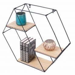 Wandregal - schwarz-natur - 58 cm 16 Wandregal - schwarz-natur - 58 cm -Wohnzimmer Verkäufe 1257000200 03 1600Wx1600H