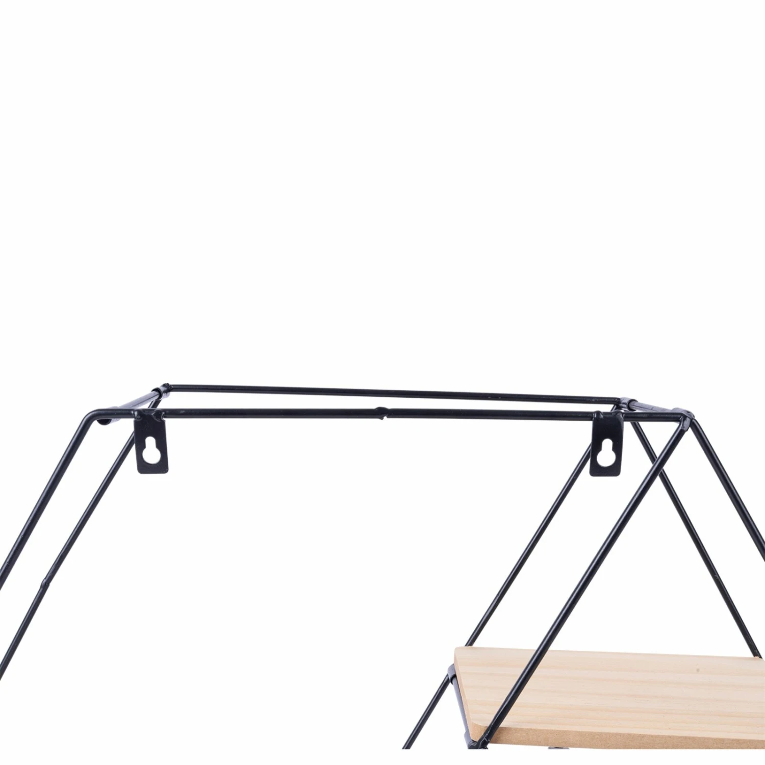 Wandregal - schwarz-natur - 58 cm 9 Wandregal - schwarz-natur - 58 cm – Bild 9