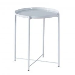 Beistelltisch - weiß - pulverbeschichtet - 42 cm