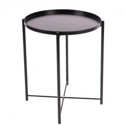 Beistelltisch - grau - pulverbeschichtet - 42 cm