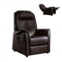 TV-Ledersessel - dunkelbraun - Funktionen mit Motor