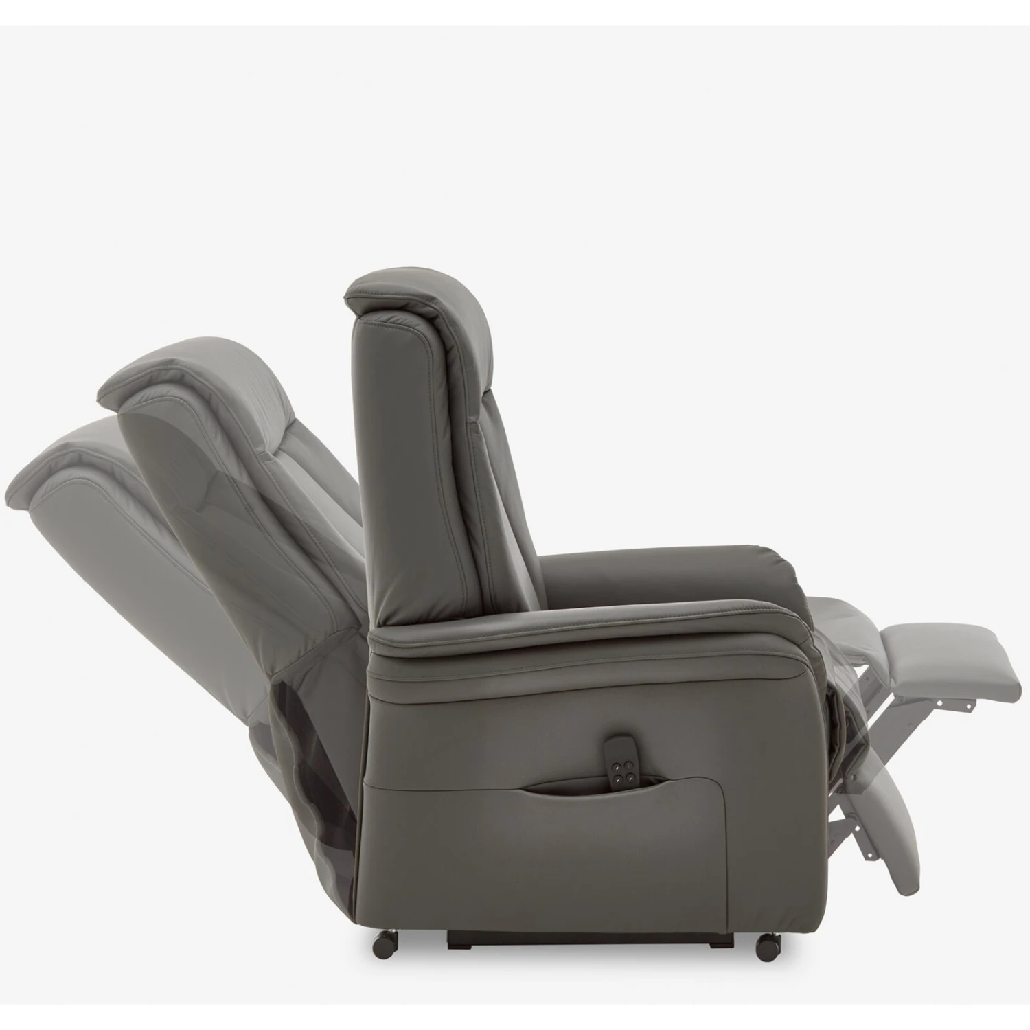 Ledersessel - anthrazit - mit E-Motoren - medium 3 Ledersessel - anthrazit - mit E-Motoren - medium – Bild 3