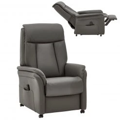 Ledersessel - anthrazit - mit E-Motoren - medium