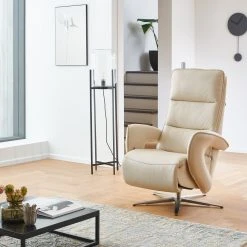 Ledersessel - ecru - mit Liegefunktion - medium -Wohnzimmer Verkäufe 1260003300 07 1600Wx1600H