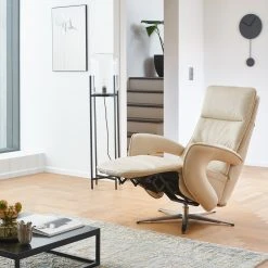 Ledersessel - ecru - mit Liegefunktion - medium -Wohnzimmer Verkäufe 1260003300 08 1600Wx1600H