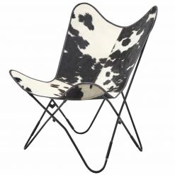 Sessel - schwarz-weiß - Leder