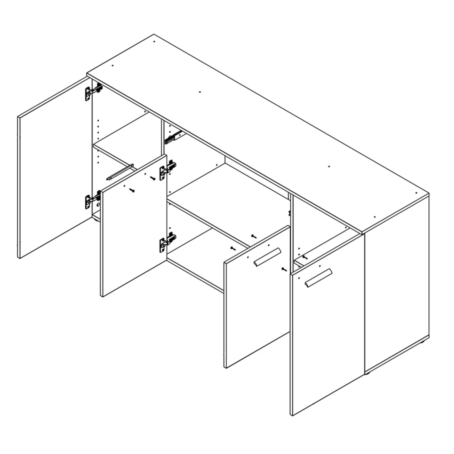 Sideboard - Sandeiche - 169,3 cm breit 3 Sideboard - Sandeiche - 169,3 cm breit – Bild 3