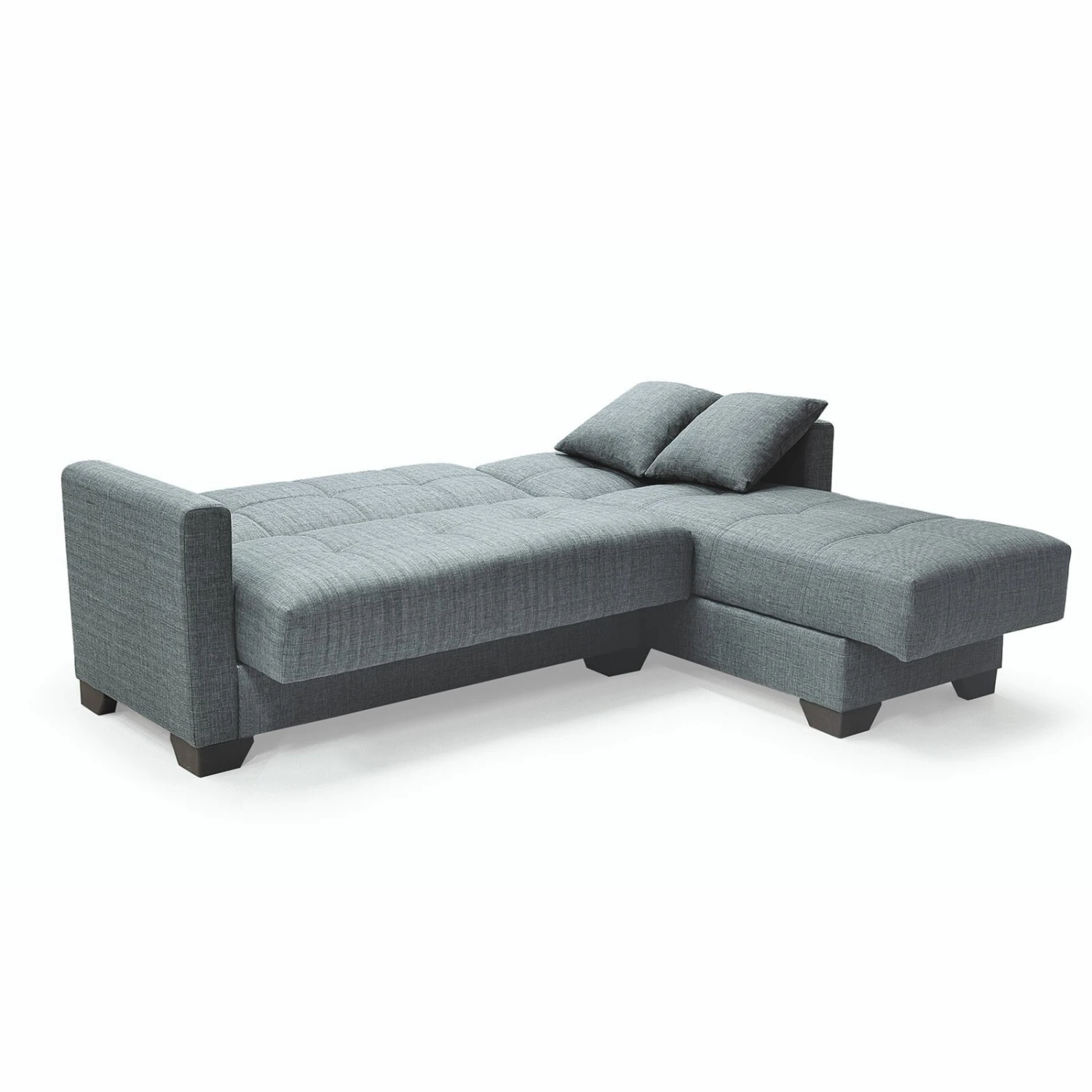 Ecksofa - anthrazit - Webstoff - mit Liegefunktion 2 Ecksofa - anthrazit - Webstoff - mit Liegefunktion – Bild 2