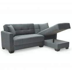 Ecksofa - anthrazit - Webstoff - mit Liegefunktion 13 Ecksofa - anthrazit - Webstoff - mit Liegefunktion -Wohnzimmer Verkäufe 1286001300 05 1600Wx1600H