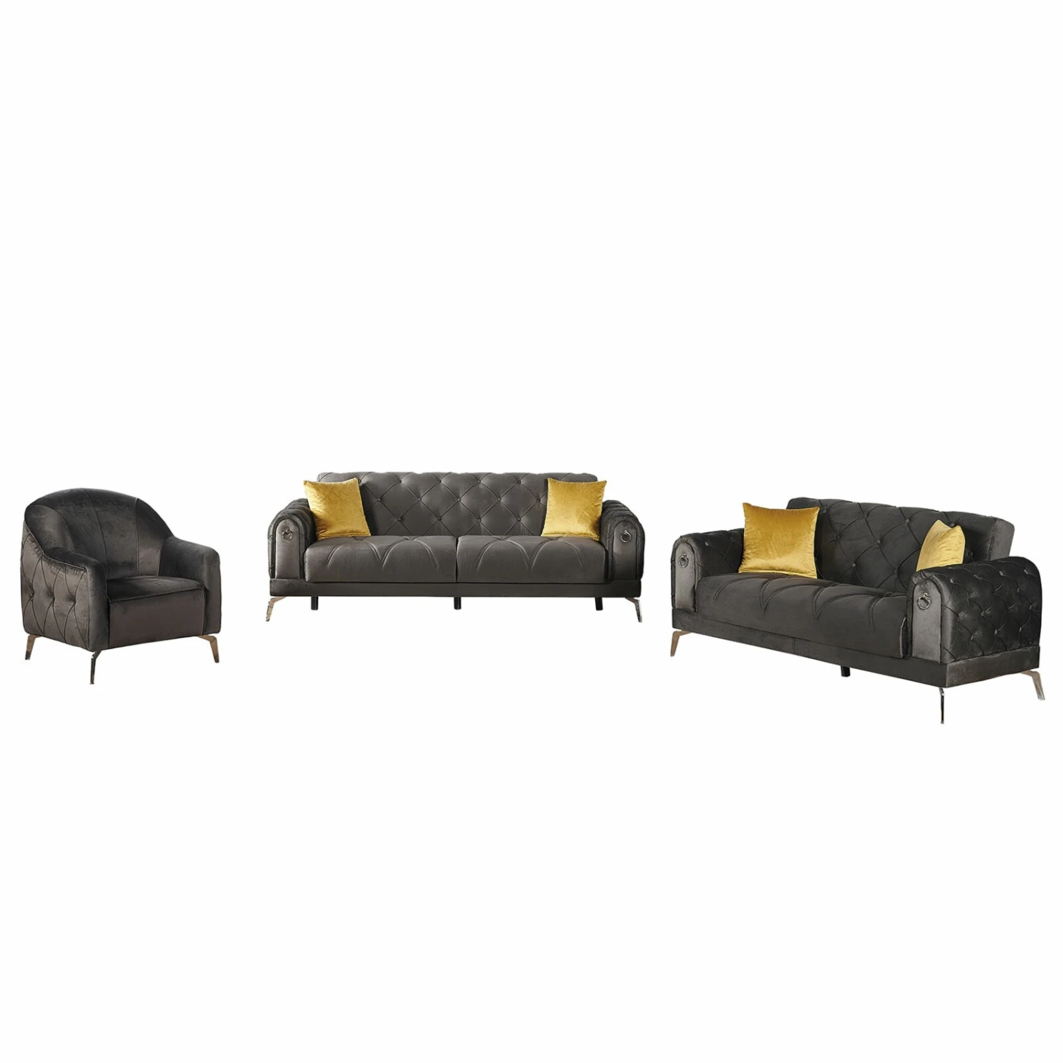 3-Sitzer-Sofa - anthrazit - Liegefunktion 4 3-Sitzer-Sofa - anthrazit - Liegefunktion – Bild 4