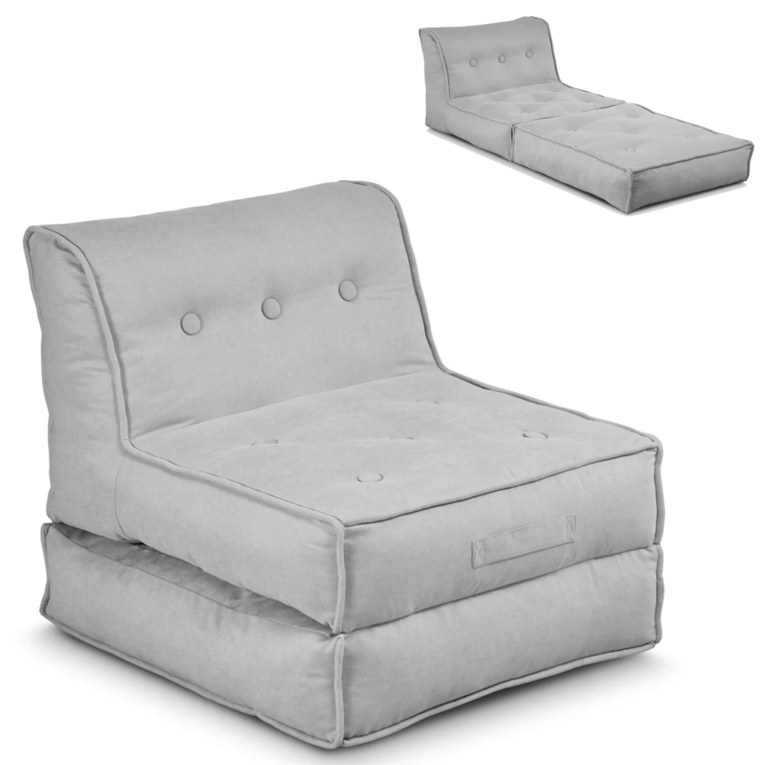 XL-Relaxsessel - hellgrau - mit Liegefunktion 1 XL-Relaxsessel - hellgrau - mit Liegefunktion