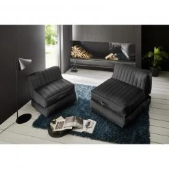 XL-Relaxsessel - anthrazit - Samtvelours - mit Liegefunktion -Wohnzimmer Verkäufe 1313000300 04 1600Wx1600H