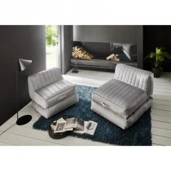 XL-Relaxsessel - hellgrau - Samtvelours - mit Liegefunktion -Wohnzimmer Verkäufe 1313000302 05 1600Wx1600H