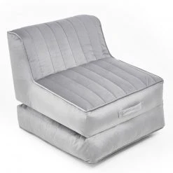 XL-Relaxsessel - hellgrau - Samtvelours - mit Liegefunktion -Wohnzimmer Verkäufe 1313000302 09 1600Wx1600H