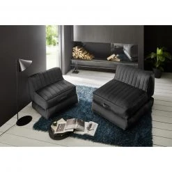 XXL-Relaxsessel - anthrazit - Samtvelours - mit Liegefunktion -Wohnzimmer Verkäufe 1313000400 04 1600Wx1600H