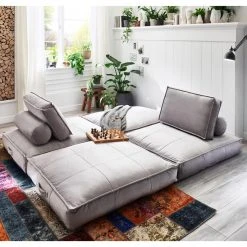 Relaxsessel - hellgrau - Samtvelours - mit Kissen -Wohnzimmer Verkäufe 1313000500 11 1600Wx1600H