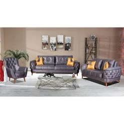 3-teilige Polstergarnitur - anthrazit - Liegefunktion -Wohnzimmer Verkäufe 1327000900 07 1600Wx1600H