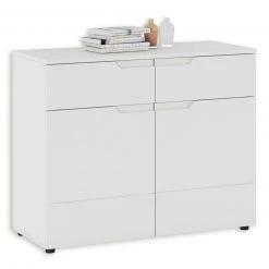 Kommode HILTON - weiß - 2 Schubkästen - 100 cm breit