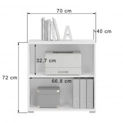 Regal MOVER - weiß - 68 cm 9 Regal MOVER - weiß - 68 cm -Wohnzimmer Verkäufe 1331001100 03 1600Wx1600H