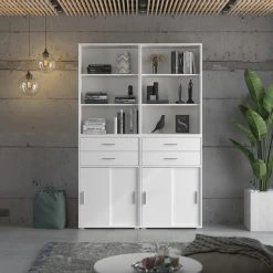 Standregal MOVER - weiß - 68x107 cm -Wohnzimmer Verkäufe 1331001300 05 1600Wx1600H