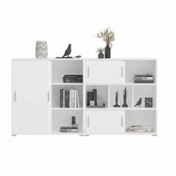 Kommode MOVER - weiß - 2 Schiebetüren - 100x107 cm -Wohnzimmer Verkäufe 1331001400 08 1600Wx1600H